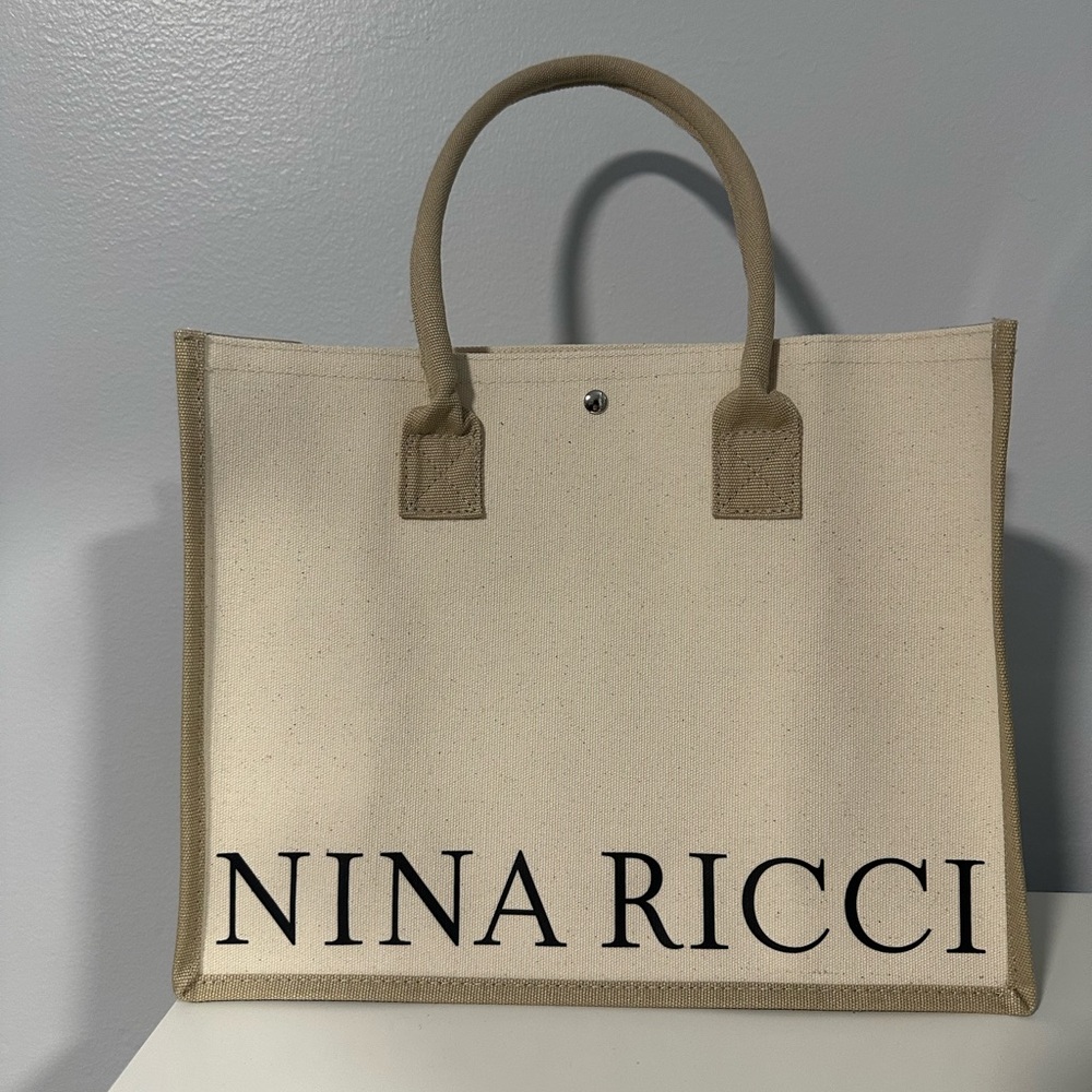 Nina Ricci Cream and Tan Tote Bag